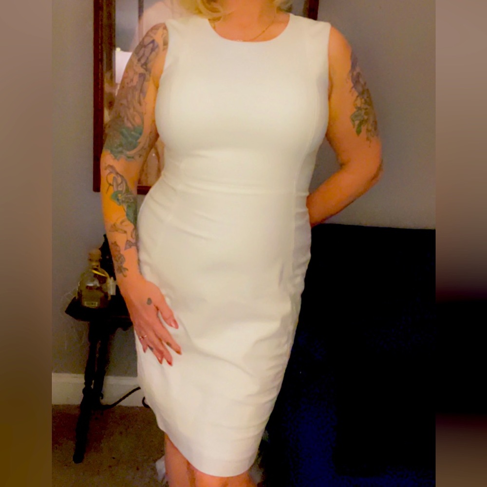 White Calvin Klein size 12 dress like new
